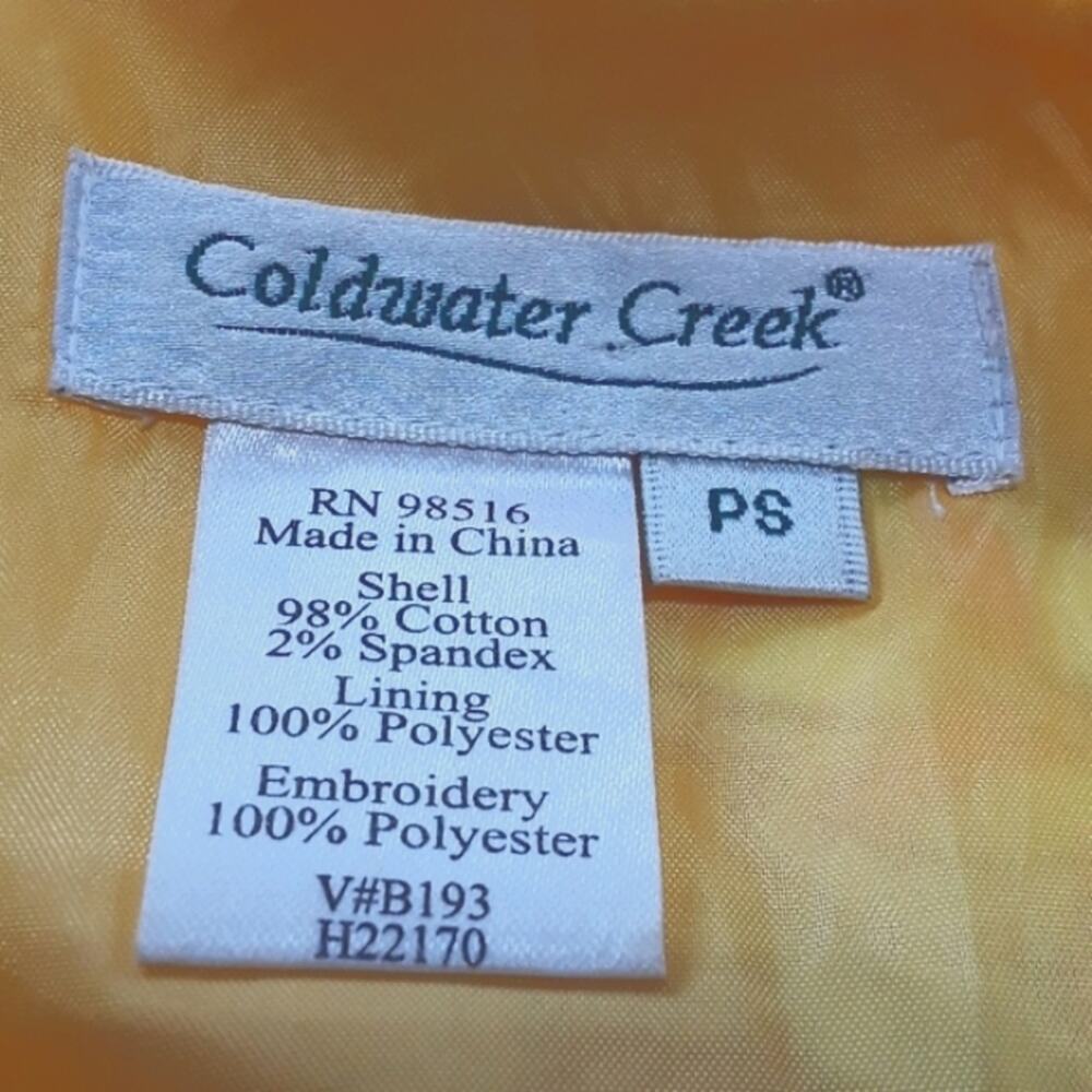 Womens Sz S Yellow Red Embroidered Cow Girl Y2K 90s Western Denim Jacket - Picture 3 of 13